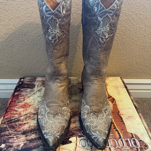 Old Gringo Brown/Bone Cowboy Boot - Size 9 - Picture 2 of 10